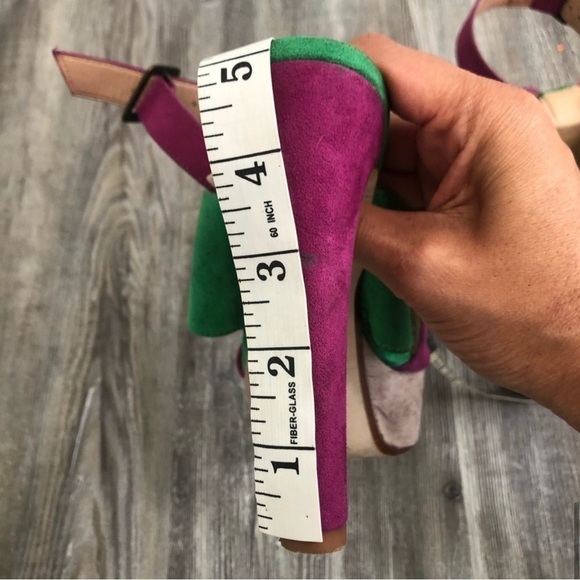 Zara Trafaluc platform multi color block hills shoes - Picture 10 of 13